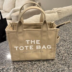 Marc Jacobs Tan Canvas Tote Bag